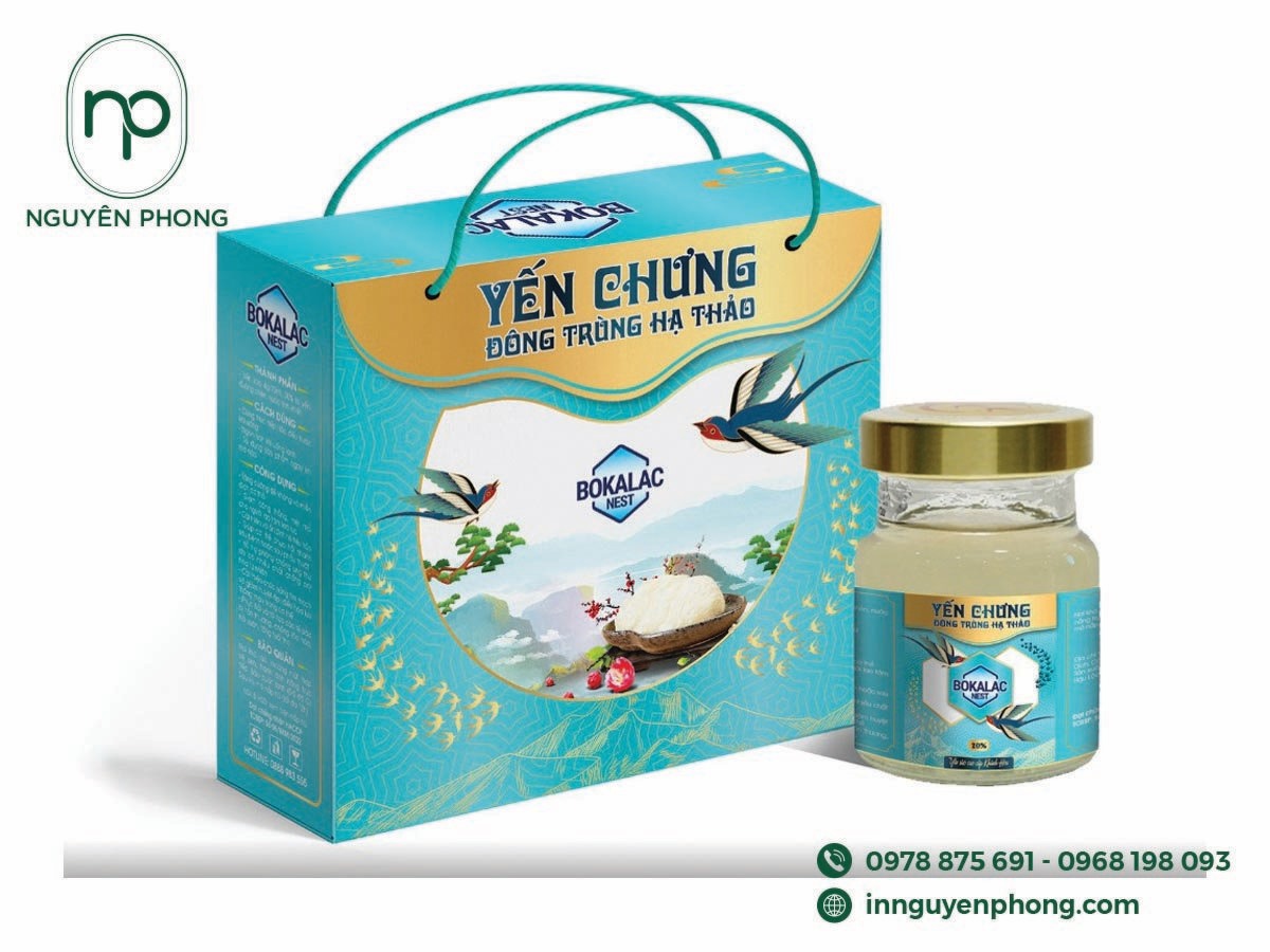  Túi đựng yến sào màu xanh ngọc